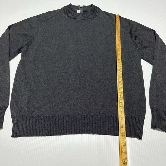 Givenchy Sport Vintage Black Mock Neck Sweater Size 40 M Long Sleeve Pullover - Picture 7 of 9